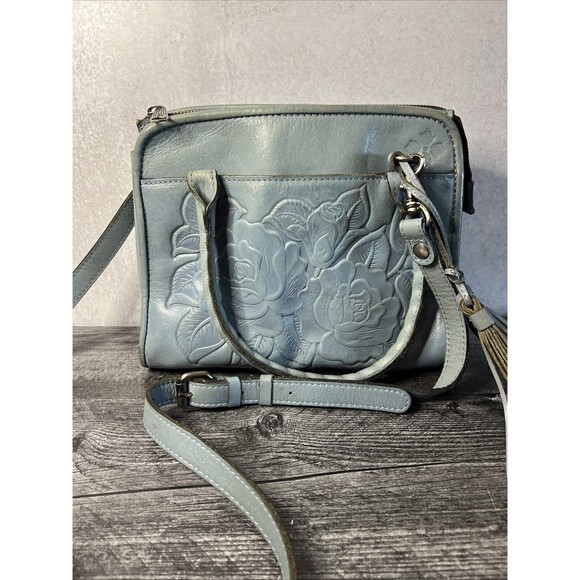 Patricia Nash Handbags - Patricia Nash Women's SMALL PARIS SATCHEL Slate Blue Preowned